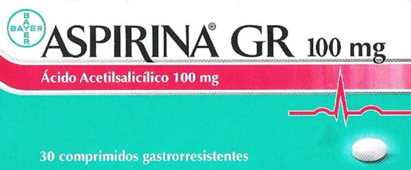 ASPIRINA GR 100MG - ÁCIDO ACETILSALISÍLICO 100MG